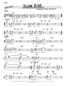 page one of Slow Ride (Real Book – Melody, Lyrics & Chords)