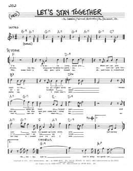 page one of Let's Stay Together (Real Book – Melody, Lyrics & Chords)