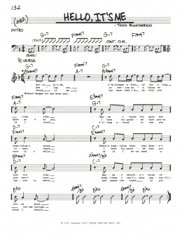 page one of Hello, It's Me (Real Book – Melody, Lyrics & Chords)