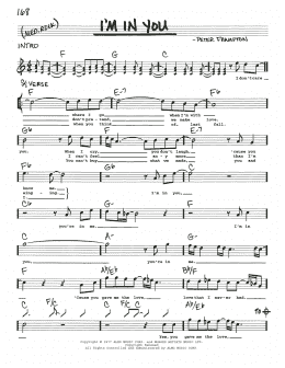 page one of I'm In You (Real Book – Melody, Lyrics & Chords)