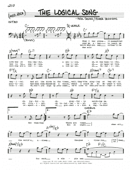 page one of The Logical Song (Real Book – Melody, Lyrics & Chords)