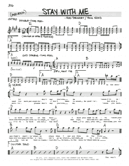 page one of Stay With Me (Real Book – Melody, Lyrics & Chords)
