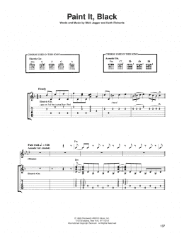 page one of Paint It, Black (Guitar Tab)