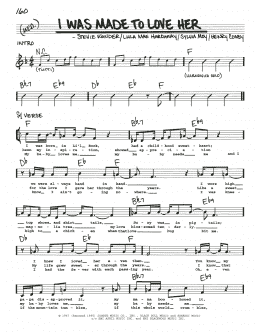 page one of I Was Made To Love Her (Real Book – Melody, Lyrics & Chords)