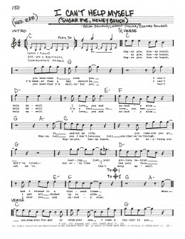 page one of I Can't Help Myself (Sugar Pie, Honey Bunch) (Real Book – Melody, Lyrics & Chords)