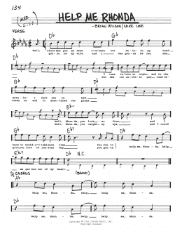 page one of Help Me Rhonda (Real Book – Melody, Lyrics & Chords)