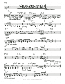page one of Frankenstein (Real Book – Melody, Lyrics & Chords)
