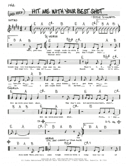 page one of Hit Me With Your Best Shot (Real Book – Melody, Lyrics & Chords)