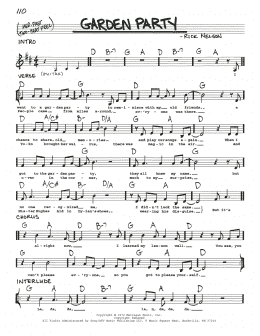 page one of Garden Party (Real Book – Melody, Lyrics & Chords)