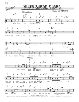page one of Blue Suede Shoes (Real Book – Melody, Lyrics & Chords)