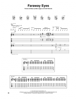 page one of Faraway Eyes (Guitar Tab)