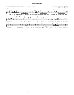 page one of Tumbling Dice (Lead Sheet / Fake Book)