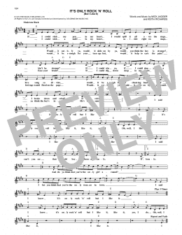 page one of It's Only Rock 'N' Roll (But I Like It) (Lead Sheet / Fake Book)
