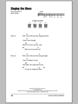 page one of Singing The Blues (Guitar Chords/Lyrics)