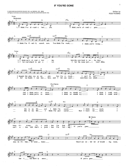 page one of If You're Gone (Lead Sheet / Fake Book)