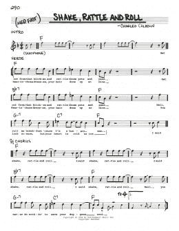 page one of Shake, Rattle And Roll (Real Book – Melody, Lyrics & Chords)