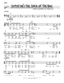 page one of (Sittin' On) The Dock Of The Bay (Real Book – Melody, Lyrics & Chords)