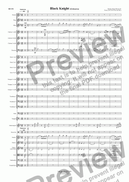 page one of Black Knight - Orchestra