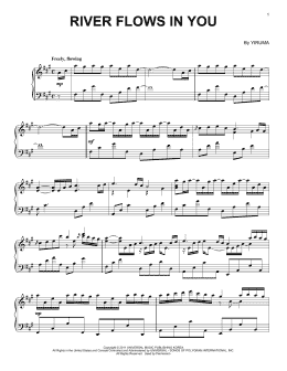 page one of River Flows In You (Piano Solo)