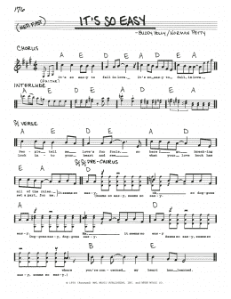 page one of It's So Easy (Real Book – Melody, Lyrics & Chords)