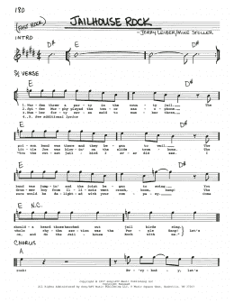 page one of Jailhouse Rock (Real Book – Melody, Lyrics & Chords)