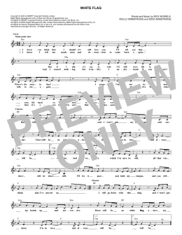 page one of White Flag (Lead Sheet / Fake Book)
