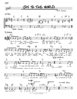 page one of Joy To The World (Real Book – Melody, Lyrics & Chords)