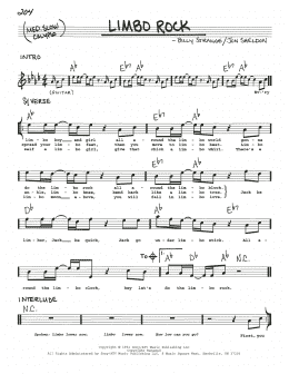 page one of Limbo Rock (Real Book – Melody, Lyrics & Chords)