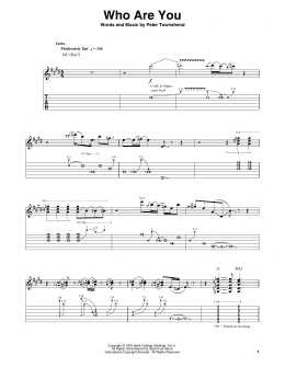 page one of Who Are You (Guitar Tab (Single Guitar))