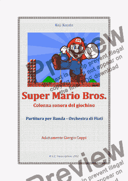 page one of Super Mario Bros For Wind Band