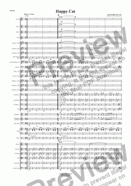 page one of Happy Cat - Orchestra