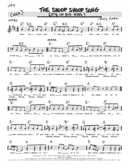 page one of The Shoop Shoop Song (It's In His Kiss) (Real Book – Melody, Lyrics & Chords)