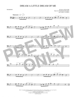 page one of Dream A Little Dream Of Me (Trombone Solo)