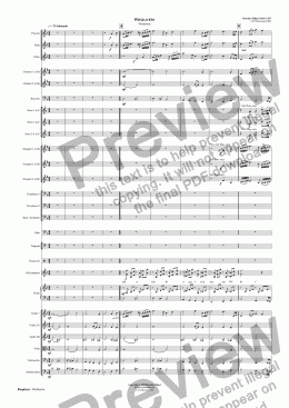 page one of Requiem - Orchestra