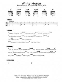page one of White Horse (Really Easy Guitar)