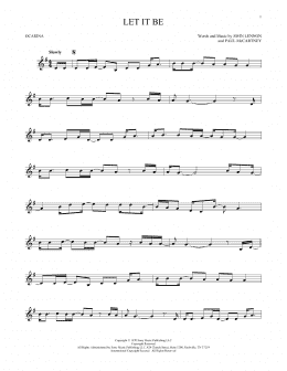 page one of Let It Be (Ocarina)
