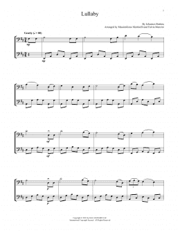 page one of Lullaby (Cello Duet)