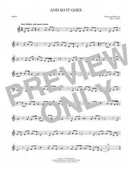 page one of And So It Goes (French Horn Solo)