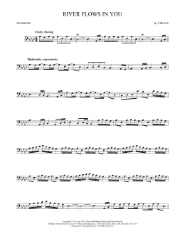 page one of River Flows In You (Trombone Solo)