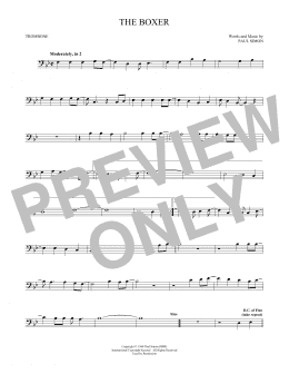 page one of The Boxer (Trombone Solo)