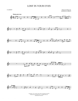 page one of Lost In Your Eyes (Clarinet Solo)