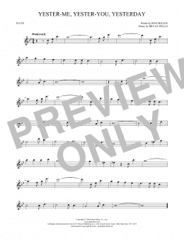 page one of Yester-Me, Yester-You, Yesterday (Flute Solo)