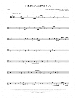 page one of I've Dreamed Of You (Viola Solo)