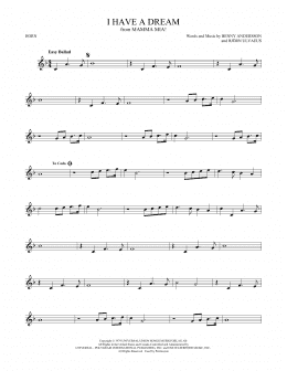 page one of I Have A Dream (French Horn Solo)