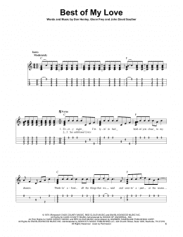 page one of Best Of My Love (Easy Ukulele Tab)