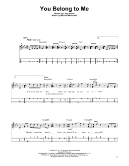 page one of You Belong To Me (Easy Ukulele Tab)