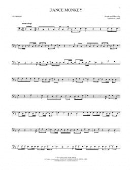 page one of Dance Monkey (Trombone Solo)