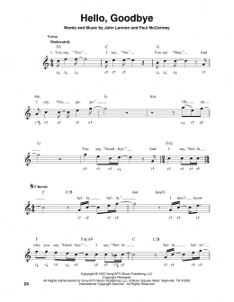 page one of Hello, Goodbye (Harmonica)