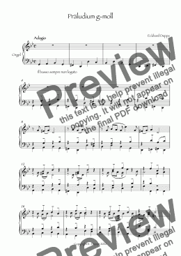page one of Präludium in g-moll aus: 24 kleine Präludien für Orgel