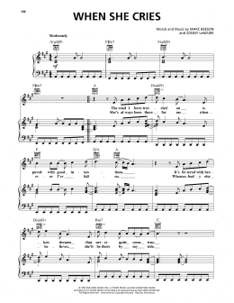 page one of When She Cries (Piano, Vocal & Guitar Chords (Right-Hand Melody))